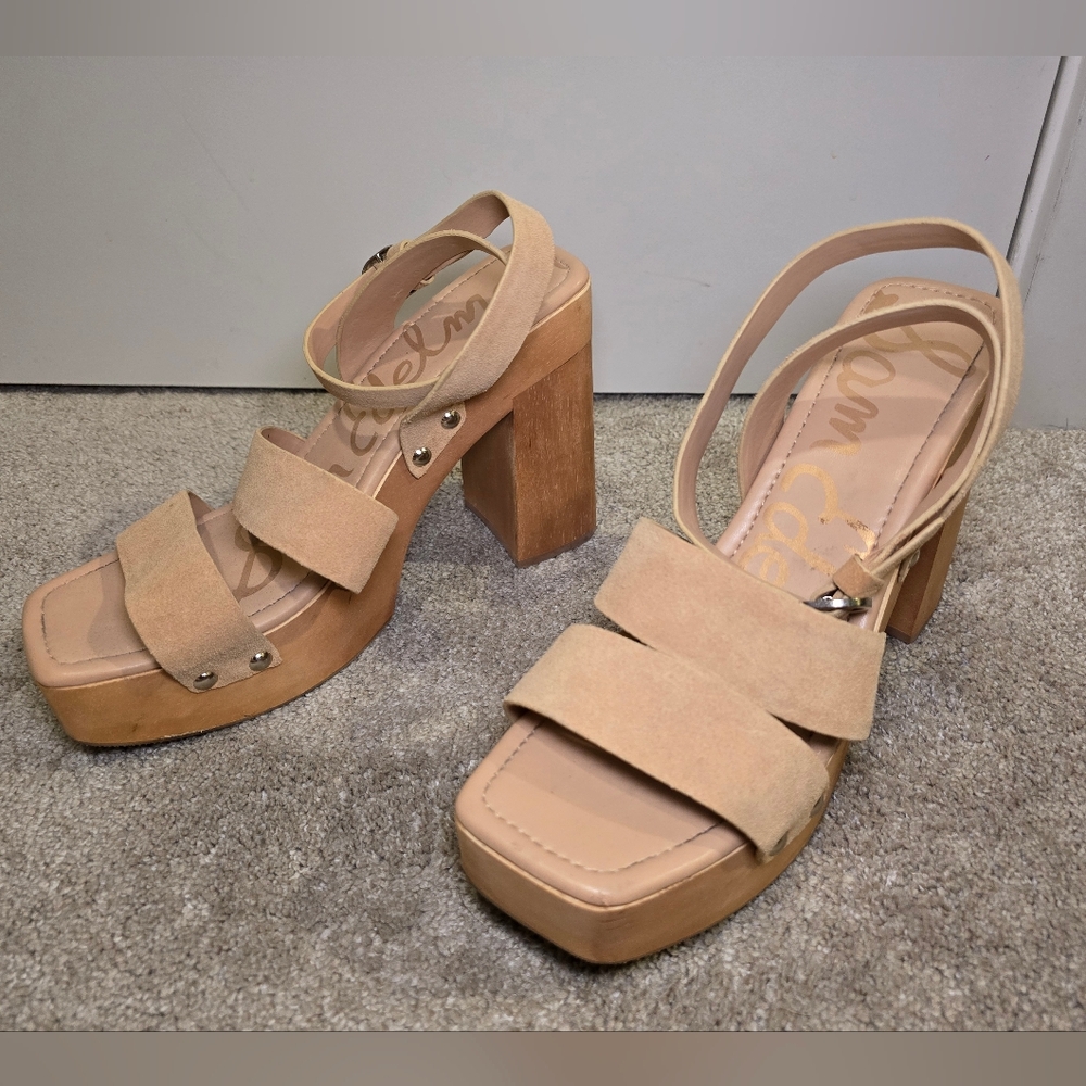 Sam Edelman Rosalind Platform Strappy Suede Sandal, Women's 11 - Picture 6 of 9